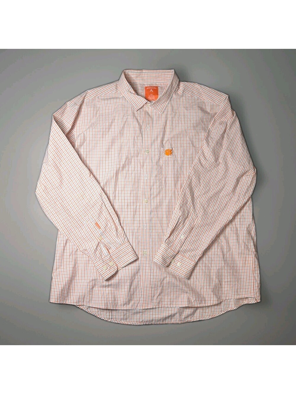 Antigua Clemson Tigers Woven Blend Long Sleeve Button-Down Shirt 2XL